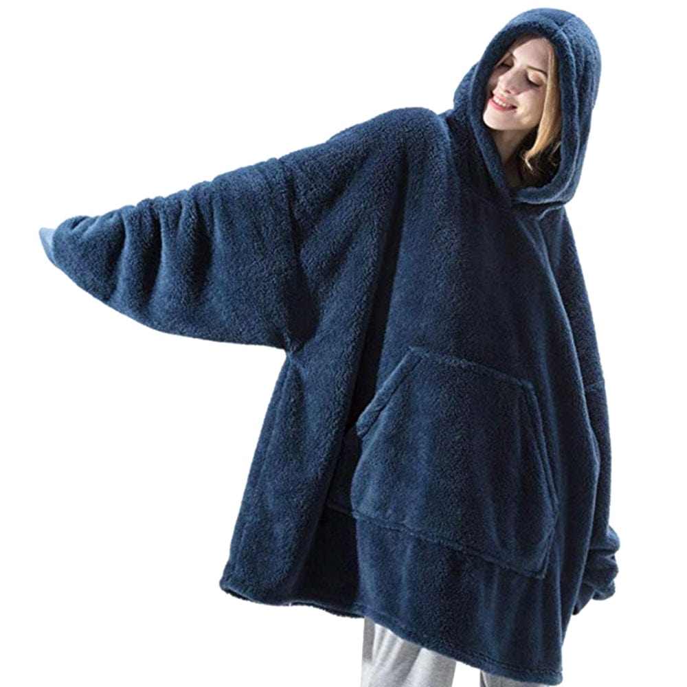 Revolight Blankets Winter Warmth Cozy Flannel Blanket Hoodie With Sleeves