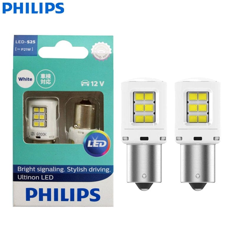Philips LED S25 P21W 1156 Ultinon BA15s 12V 6000K White Car LED