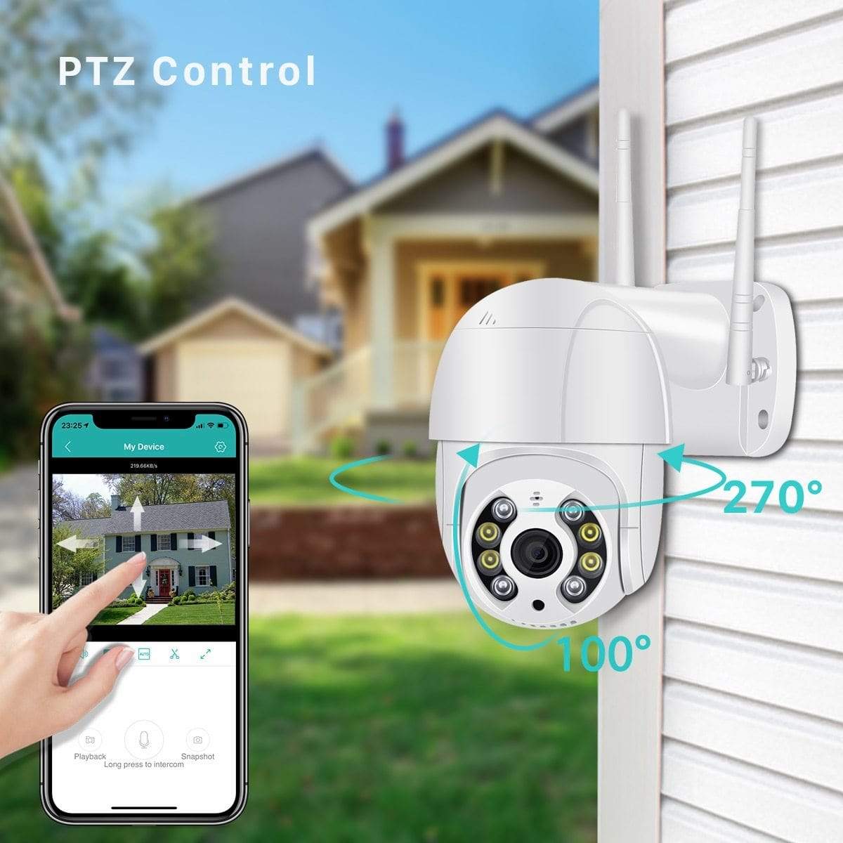 outdoor wifi camera pan tilt zoom