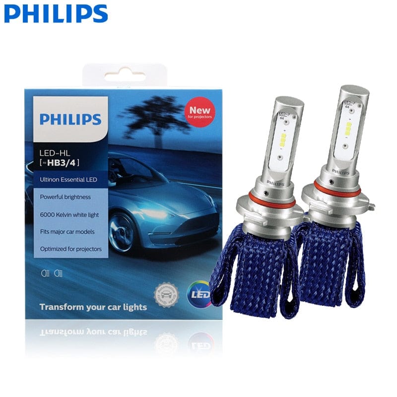 Revolight 9005(HB3) Philips Ultinon Essential LED H4 H7 H8 H11 H16 HB3 HB4 H1R2 9003 9005 9006 9012 12V UEX2 6000K Auto Headlight Fog Lamps (Twin)