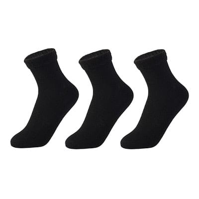 Revolight Apparel & Accessories Black 3 Pairs of Womens Winter Warm Socks Thick Velvet