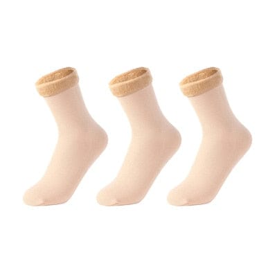 Revolight Apparel & Accessories Skin 3 Pairs of Womens Winter Warm Socks Thick Velvet
