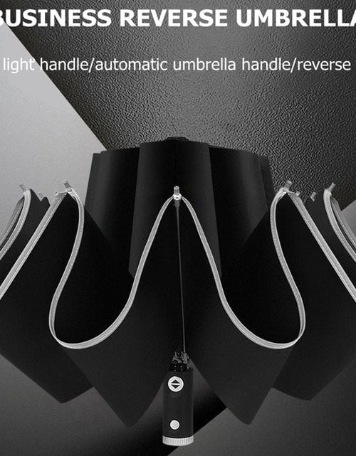 Load image into Gallery viewer, Revolight Apparel &amp; Accessories Unisex Automatic LED Umbrella With Reflective Stripe 3 Folding
