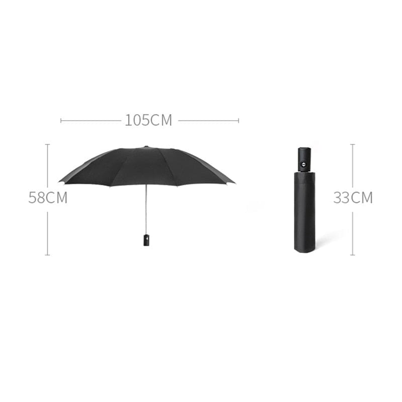 Revolight Apparel & Accessories Unisex Automatic LED Umbrella With Reflective Stripe 3 Folding