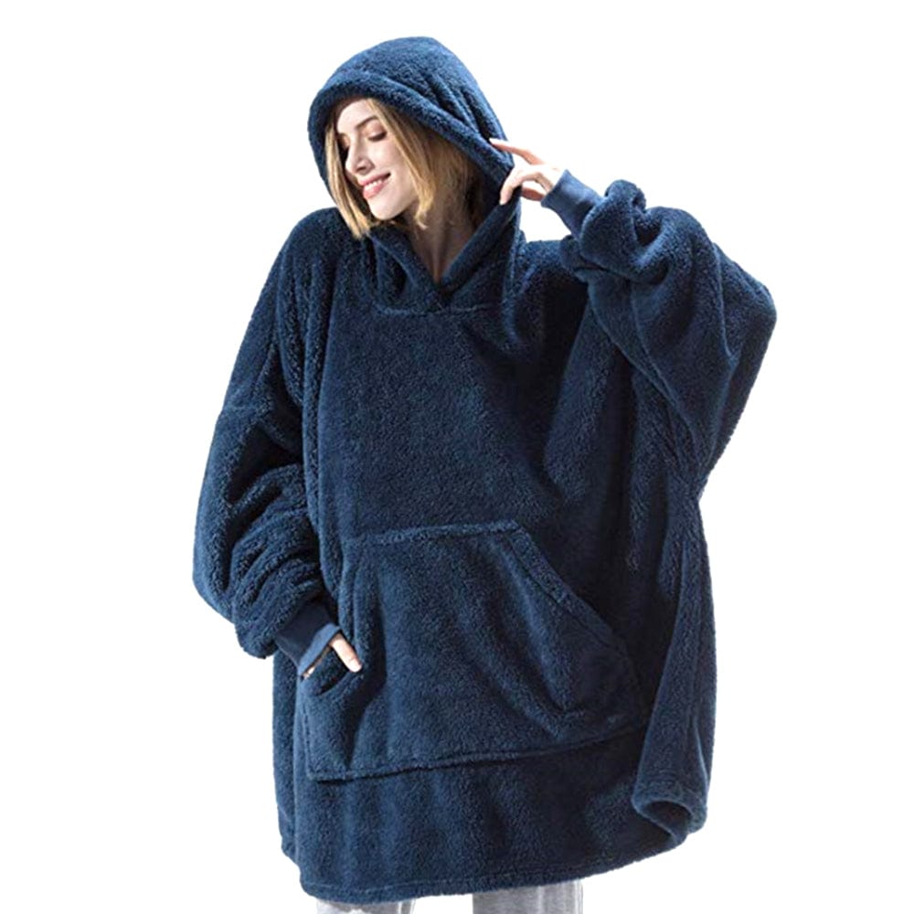 Revolight Blankets Winter Warmth Cozy Flannel Blanket Hoodie With Sleeves