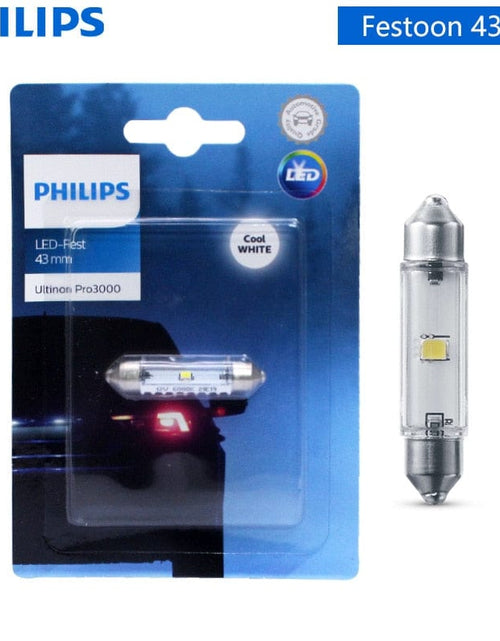 Load image into Gallery viewer, Revolight Car 43mm Philips Ultinon Pro3000 LED 30mm 38mm 43mm Festoon C5W 6000K Cool White Car Signal Side Lamps Interior Reading Light LED Fest 1x
