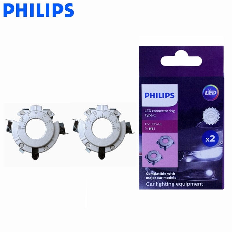 Revolight Car Philips Connector Rings Type C for LED H7 Headlight Lamp Holder Car Accessories for LED Install 11172C X2, Pair