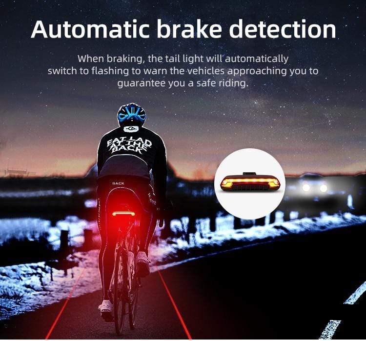 Revolight Cycling MEILAN X5 Bike Brake Light Flash Tail Light Rear Turn Bicycle Wireless Remote Control Turning Cycling Laser Safety Line Lights