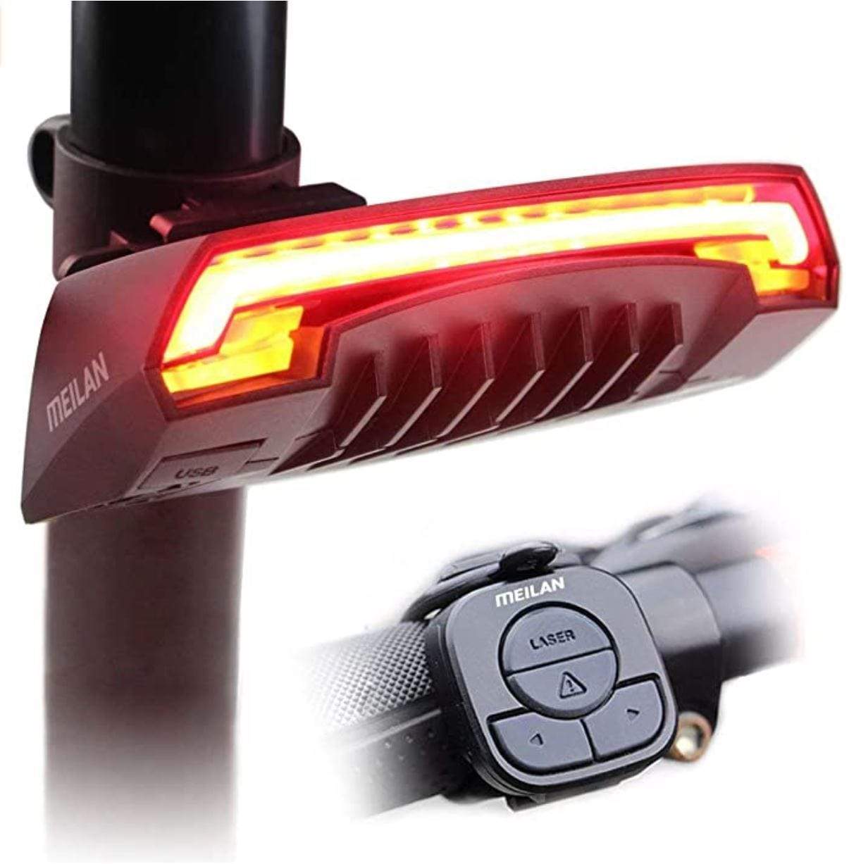 Revolight Cycling X5 Wireless Remote Control Cycling Rear Light with Turn Indicators and Safety Laser Lines