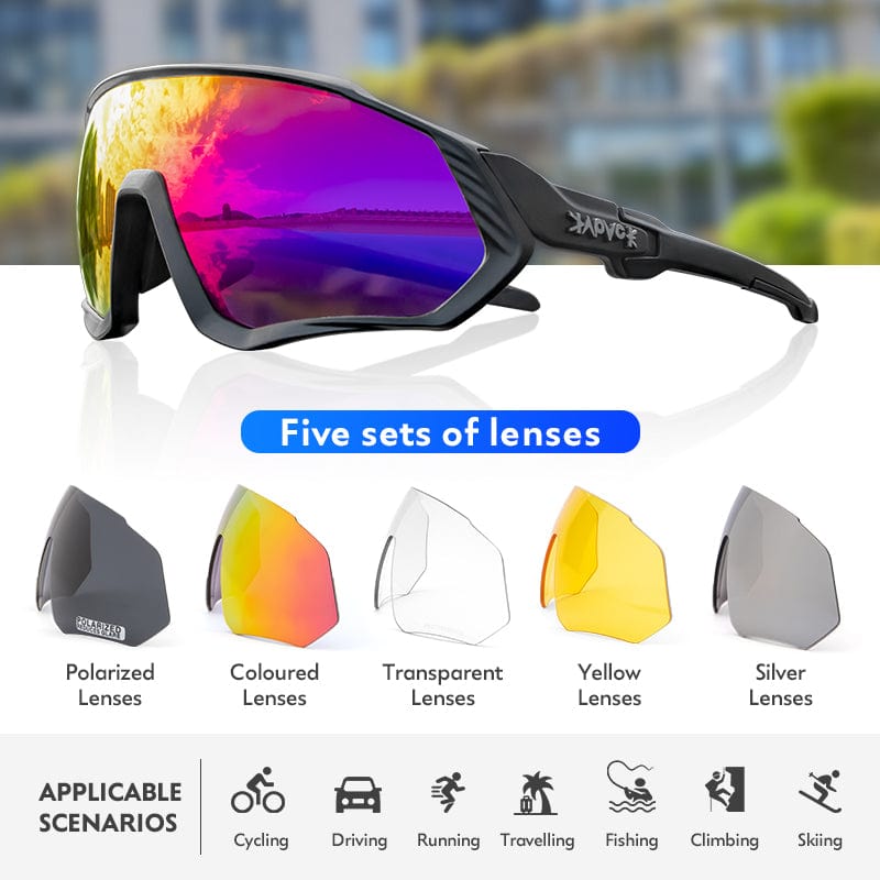 Revolight Glasses Kapvoe Unisex Cycling Sunglasses Polarised Sports Glasses