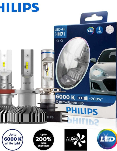 Philips LED X-treme Ultinon H4 H7 H11 Car Lamps 6000K Super White