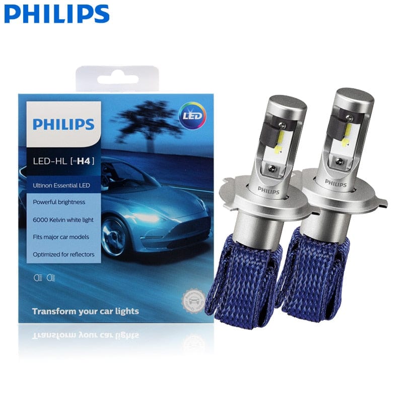 Revolight H4(9003) Philips Ultinon Essential LED H4 H7 H8 H11 H16 HB3 HB4 H1R2 9003 9005 9006 9012 12V UEX2 6000K Auto Headlight Fog Lamps (Twin)