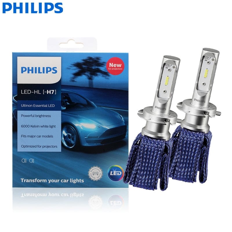 Revolight H7 Philips Ultinon Essential LED H4 H7 H8 H11 H16 HB3 HB4 H1R2 9003 9005 9006 9012 12V UEX2 6000K Auto Headlight Fog Lamps (Twin)