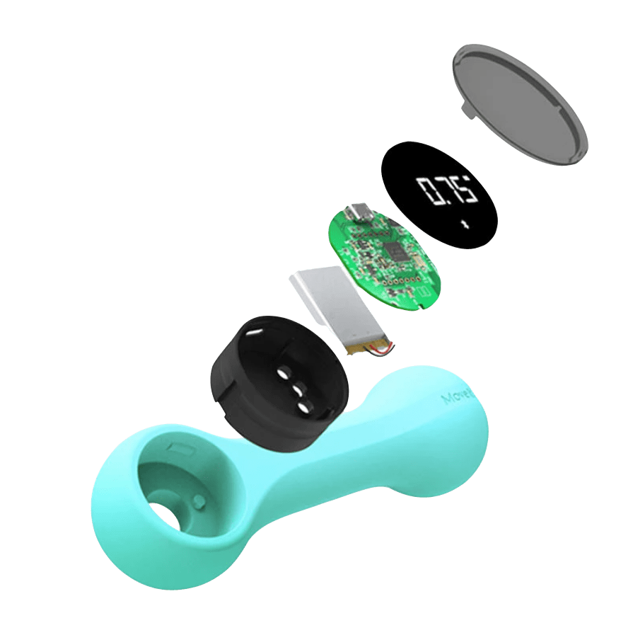 Revolight Health Smart Move It Beat Portable Dumbbells Home Fitness Equipment LCD Display Connected APP