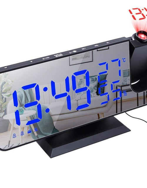 Load image into Gallery viewer, Revolight Home Black - Blue SmartHome LED Projector Digital Alarm Clock
