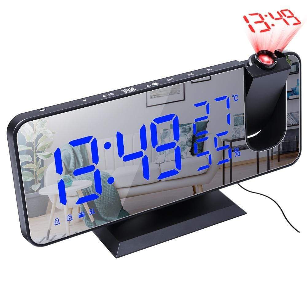 Revolight Home Black - Blue SmartHome LED Projector Digital Alarm Clock