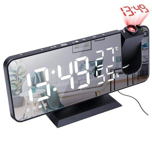 Load image into Gallery viewer, Revolight Home Black - White SmartHome LED Projector Digital Alarm Clock
