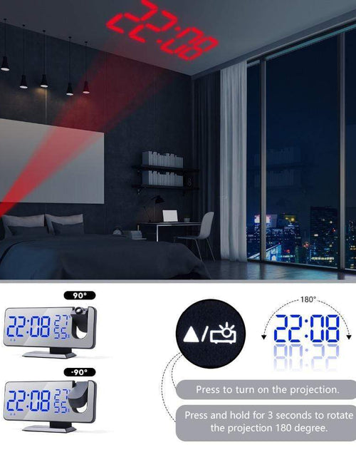 Load image into Gallery viewer, Revolight Home SmartHome LED Projector Digital Alarm Clock
