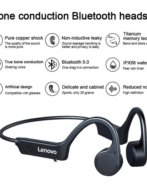 Load image into Gallery viewer, Revolight Music Lenovo X4 Bone Conduction Headphone Wireless Bluetooth (with Case) 5.0 TWS Waterproof Hanging Headset
