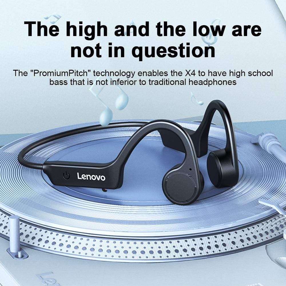 Revolight Music Lenovo X4 Bone Conduction Headphone Wireless Bluetooth (with Case) 5.0 TWS Waterproof Hanging Headset