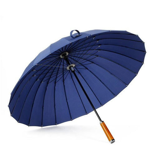 Load image into Gallery viewer, Revolight Outdoor Umbrellas &amp; Sunshades Blue Unisex Wooden Rainproof Windproof Business Umbrella
