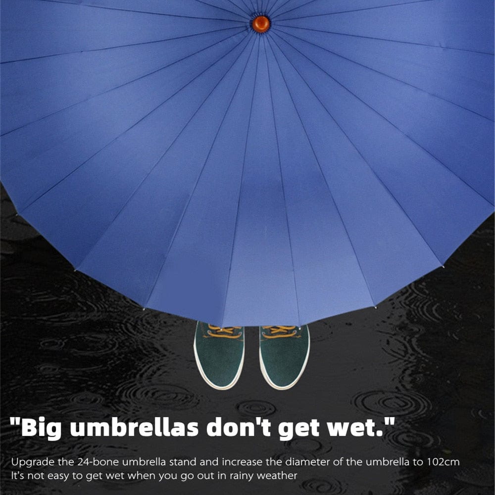 Revolight Outdoor Umbrellas & Sunshades Unisex Wooden Rainproof Windproof Business Umbrella