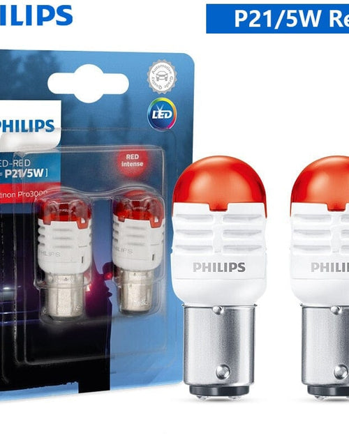 Load image into Gallery viewer, Revolight P21-5W Red Philips Ultinon Pro3000 LED S25 P21W P21/5W 1156 1157 Signals Lamps Red White Auto Reverse Light Rear Bulbs Stop Fog Beams, 2x

