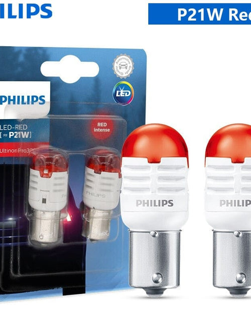 Load image into Gallery viewer, Revolight P21W Red Philips Ultinon Pro3000 LED S25 P21W P21/5W 1156 1157 Signals Lamps Red White Auto Reverse Light Rear Bulbs Stop Fog Beams, 2x
