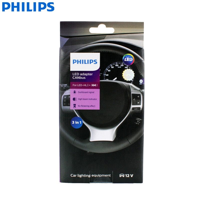 Revolight Philips LED Canbus H4 9003 Adapter Car Headlight Decoder Anti-flicker Remove Warning Stop Flashing Fit for LED H4 12V 18960C2