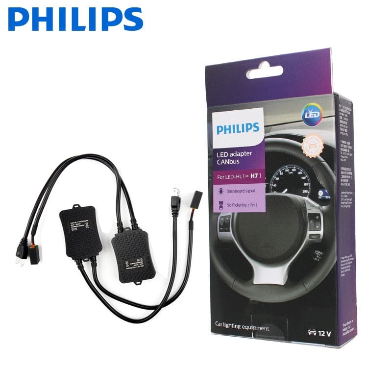 Revolight Philips LED Canbus H7 Adapter Car Headlight Decoder Anti-flicker Remove Warning Stop Flashing Fit for LED H7 12V 18952C2