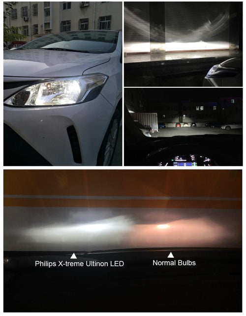 Load image into Gallery viewer, Revolight Philips LED X-treme Ultinon H4 H7 H11 Car Lamps 6000K Super White Light +200% Bright H8 H11 H1 Fog Lamp LED Headlight, Pair
