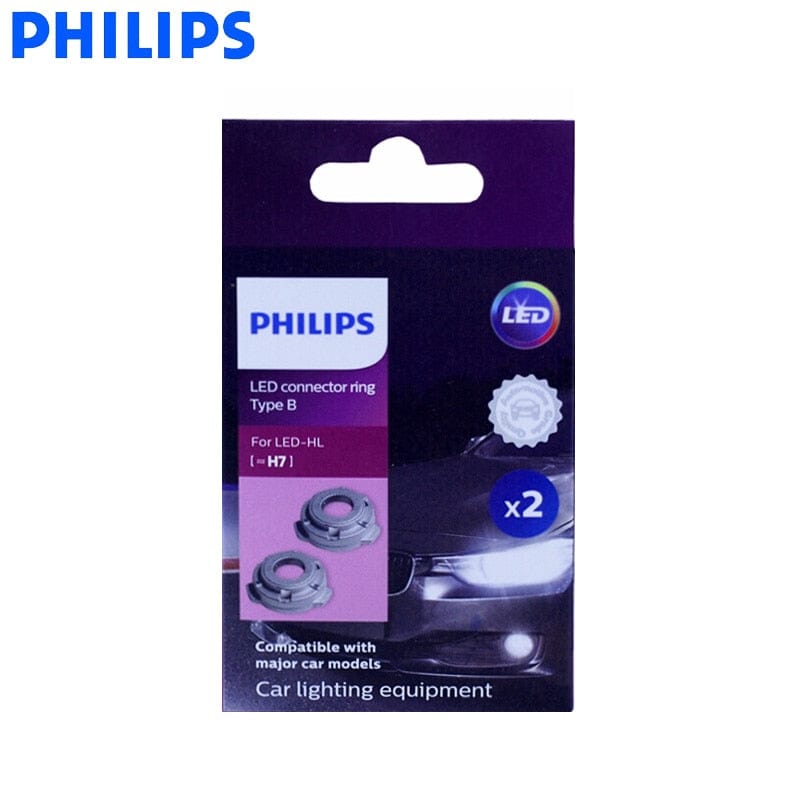 Revolight Philips Type B Connector Rings for LED H7 Headlight Bulb Holder Car Accessories for LED Installation 11172BX2, Pair