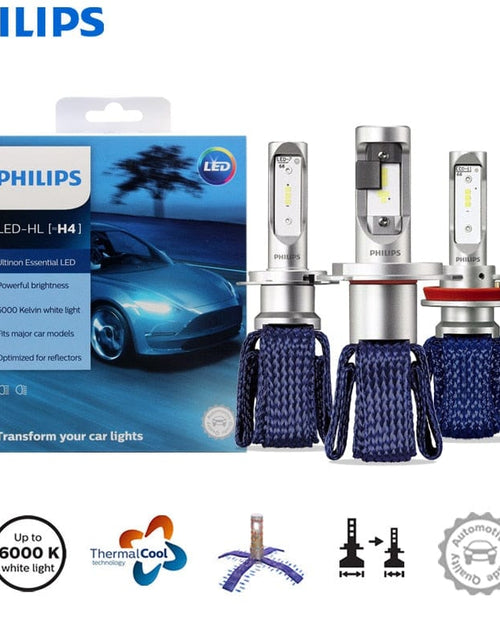 Load image into Gallery viewer, Revolight Philips Ultinon Essential LED H4 H7 H8 H11 H16 HB3 HB4 H1R2 9003 9005 9006 9012 12V UEX2 6000K Auto Headlight Fog Lamps (Twin)
