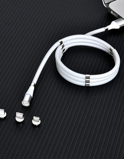 Load image into Gallery viewer, Revolight Phone 2.4A Fast Charge Magnetic Self Winding Cable for iPhone Samsung
