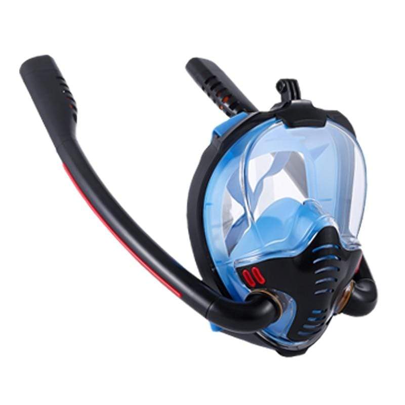 Revolight Scuba Blue / L/XL K3 Duel Breathing Tube Scuba Diving Mask (Adult\Kids)