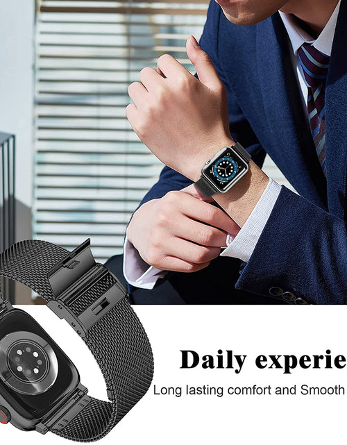Load image into Gallery viewer, Revolight Smart Watch Milanese Watch Band + Case For Apple Watch Series 6,  SE, 5, 4 Sizes 38mm, 40mm, 42mm, 44mm Stainless Steel
