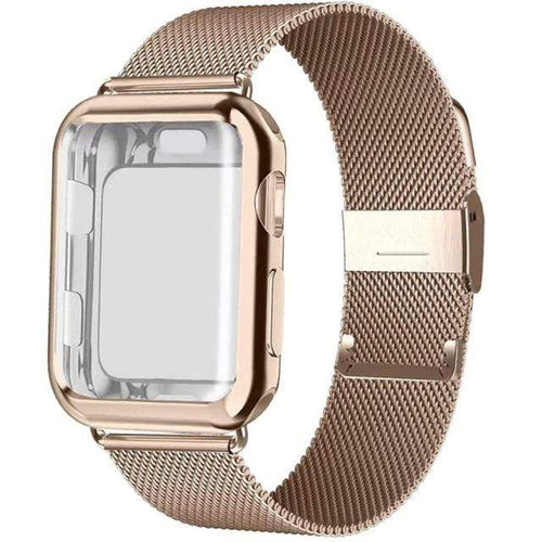 Load image into Gallery viewer, Revolight Smart Watch Rose / 40mm Series 6 SE 5 4 Milanese Watch Band + Case For Apple Watch Series 6,  SE, 5, 4 Sizes 38mm, 40mm, 42mm, 44mm Stainless Steel
