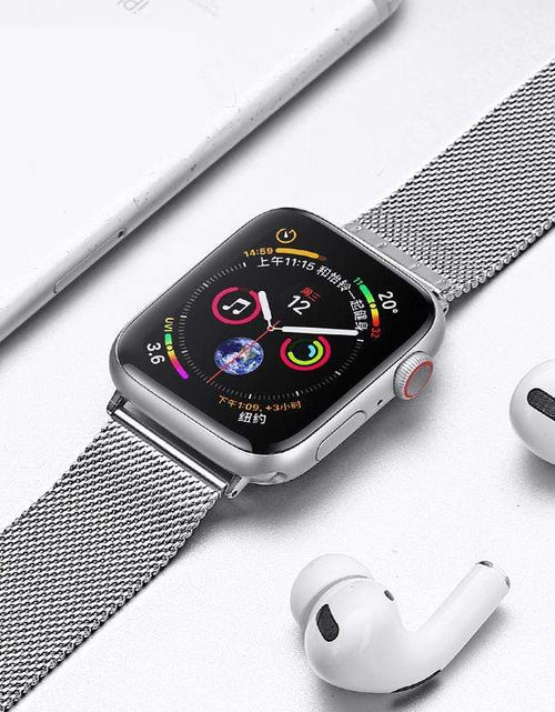 Load image into Gallery viewer, Revolight Smart Watch Silver / 40mm Series 6 SE 5 4 Milanese Watch Band + Case For Apple Watch Series 6,  SE, 5, 4 Sizes 38mm, 40mm, 42mm, 44mm Stainless Steel
