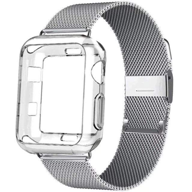 Revolight Smart Watch Transparent / 40mm Series 6 SE 5 4 Milanese Watch Band + Case For Apple Watch Series 6,  SE, 5, 4 Sizes 38mm, 40mm, 42mm, 44mm Stainless Steel