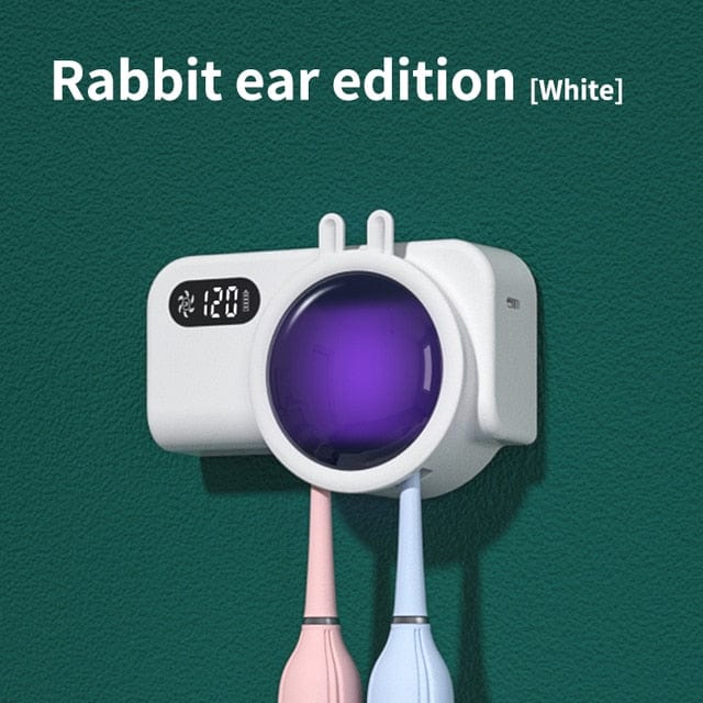 Revolight UV Toothbrush Accessories Rabbit Ear Germ Buster Portable UV Toothbrush Steriliser with Smart Air-Drying