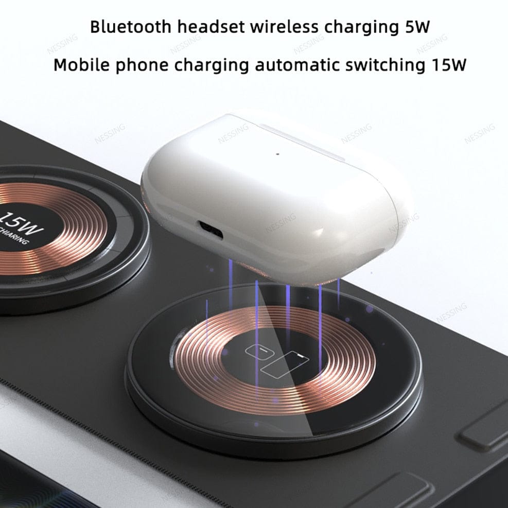Revolight Wireless Charging Pad Sleek Magnetic Qi Wireless 15W Fast Charger IPhone and Android